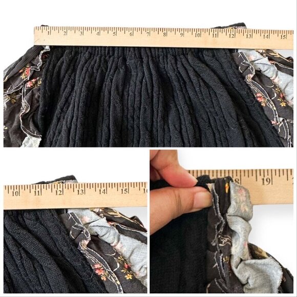 COMME DES GARÇONS Tricot Floral Print/Cable knit Midi Skirt, One size - Picture 15 of 16